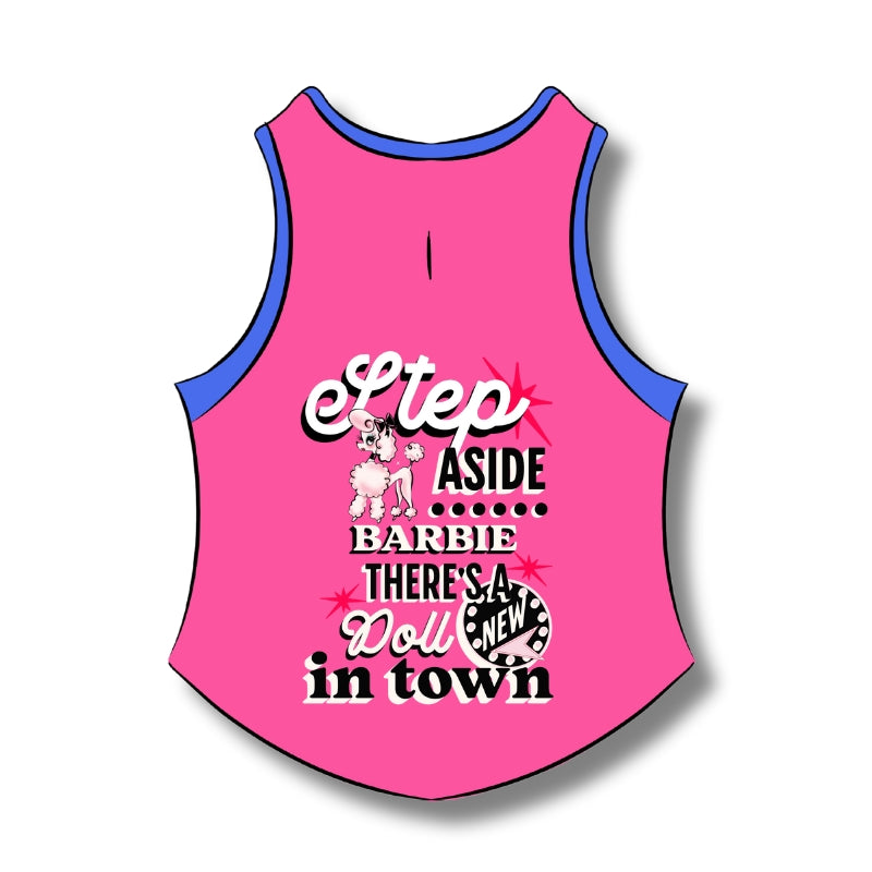 Bubble gum Pink Sleeveless T-shirt for Dogs and Cats-Step aside Barbie
