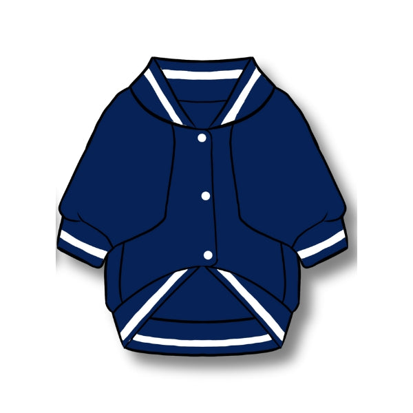 Blue Varsity Jacket for Dogs and Cats