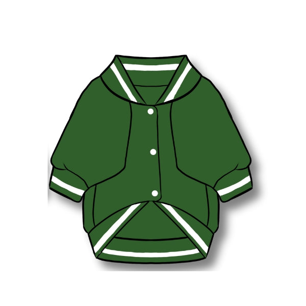Green Varsity Jacket for Dogs and Cats